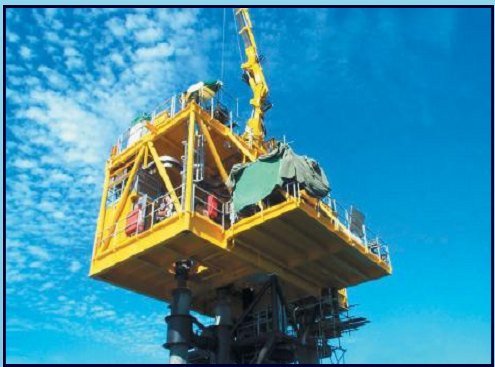 Crane on top of an offshore platform